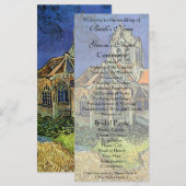 Programme L'église d'Auvers de Vincent van Gogh Mariage (Devant / Derrière)