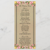 Programme L'élégante collection Vintage de Mariages floraux (Dos)