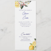 Programme Lemon Mediterranean Ceremony Wedding (Devant)
