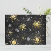 Programme Les flocons dorés de Noël sur l'Arrière - plan noi (Debout devant)