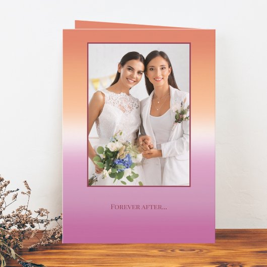 Programme Lesbian Wedding Photo Pride Flag Gradient