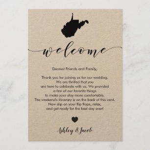 Programme LETTRE D'ACCUEIL Mariage DE LA Virginie-Occidental