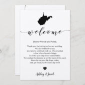 Programme LETTRE D'ACCUEIL Mariage DE LA Virginie-Occidental (Devant / Derrière)