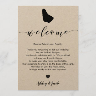Programme Lettre de bienvenue du Mariage de la Barbade et it
