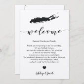 Programme Lettre de bienvenue du Mariage de Long Island & It (Devant / Derrière)