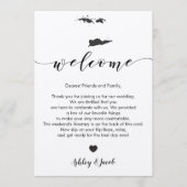 Programme Lettre de bienvenue du Mariage des Îles Vierges (Devant)