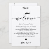 Programme Lettre de bienvenue du Mariage des Îles Vierges (Devant / Derrière)