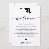 Programme Lettre de bienvenue du Mariage du Maryland et cart (Devant / Derrière)