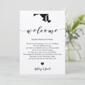 Programme Lettre de bienvenue du Mariage du Maryland et cart (Debout devant)
