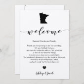 Programme Lettre de bienvenue du Mariage du Minnesota et car (Devant / Derrière)