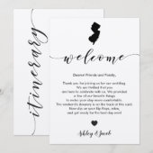 Programme Lettre de bienvenue du Mariage du New Jersey et ca (Devant / Derrière)