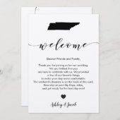 Programme Lettre de bienvenue du Mariage du Tennessee et car (Devant / Derrière)