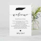 Programme Lettre de bienvenue du Mariage du Tennessee et car (Debout devant)