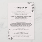 Programme Lettre de bienvenue et itinéraire en typographie f (Dos)