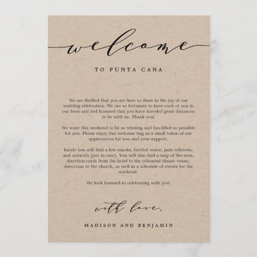 Programme Lettre de bienvenue et trousse de bienvenue de mar (Devant)