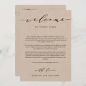 Programme Lettre de bienvenue et trousseau de mariage (Devant / Derrière)