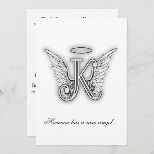 Programme Lettre d'hommage monogramme K (Devant / Derrière)