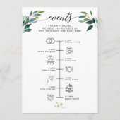 Programme LETTRE D'Icône Mariage Verte (Dos)