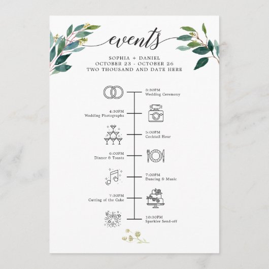 Programme LETTRE D'Icône Mariage Verte (Dos)