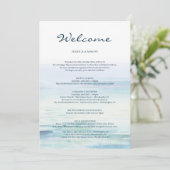 Programme LETTRE Itinéraire De Bienvenue De Mariage De Plage (Debout devant)