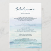 Programme LETTRE Itinéraire De Bienvenue De Mariage De Plage (Devant)