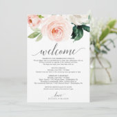 Programme LETTRE Itinéraire Mariage de bienvenue aux fleurs (Debout devant)