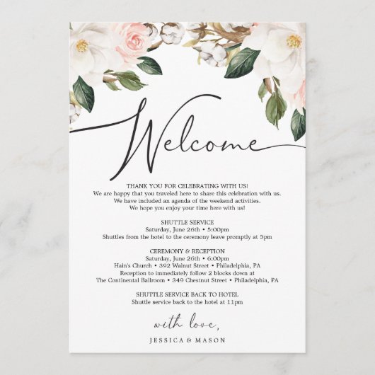 Programme LETTRE Itinéraire Mariage de coton Magnolia (Devant)