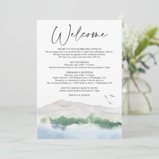 Programme LETTRE Itinéraire Mariage de Mountain Lake (Debout devant)