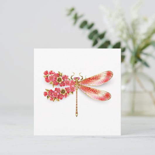 Programme libellule de fleurs avec sakura de bijoux (Debout devant)