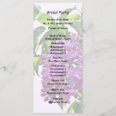 Programme Lilas en fleurs (Dos)