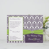 Programme Lime et Purple Mariage damassé (Debout devant)