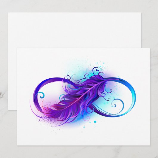 Programme L'infini avec plume violette (Devant / Derrière)