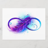 Programme L'infini avec plume violette (Devant)