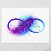 Programme L'infini avec plume violette (Devant)