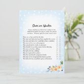 Programme Lion Cub Floral Bleu Sous Baby shower Jeu (Debout devant)