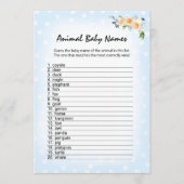 Programme Lion Cub Floral Blue Animal Baby Noms Jeu de douch (Devant)