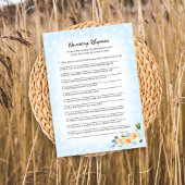 Programme Lion Cub Floral Blue Nursery Rhymes Douche Jeu