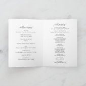 Programme Livret de Mariage à Calligraphie Noire et Élégante (Intérieur)
