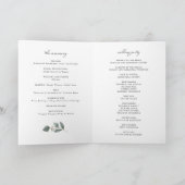 Programme Livret de mariage Couronne d'eucalyptus semencé Ru (Intérieur)