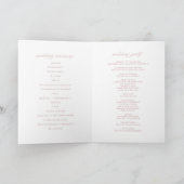 Programme Livret de mariage en feuille d'or rose avec points (Intérieur)