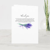 Programme Livret de mariage Fleurs de Lavande à l'aquarelle  (Dos)