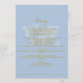 Programme Livret de mariage Gold Dusty Blue (Dos)