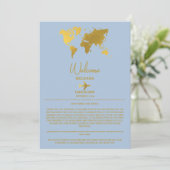 Programme Livret de mariage Gold Dusty Blue (Debout devant)