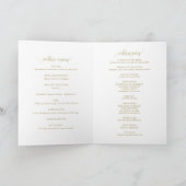 Programme Livret Mariage de script de calligraphie or (Intérieur)
