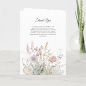 Programme Livret Mariage Fleur sauvage Elégant (Dos)