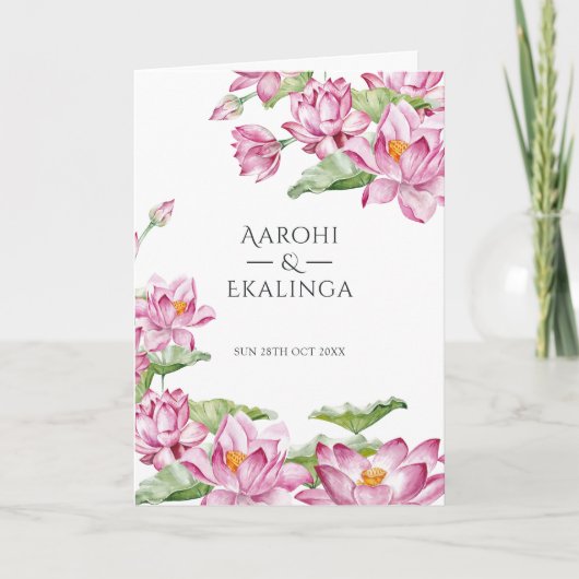 Programme Lotus Flower Taj Mahal Mariage indien (Devant)