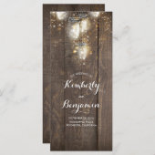 Programme Lueurs de luciole Mason jarres Rustique Mariage Pr (Devant / Derrière)