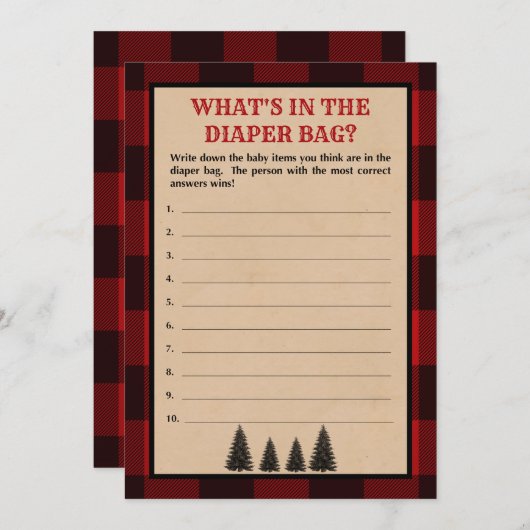 Programme Lumberjack Qu'est-ce qu'il y a dans le jeu de douc (Devant / Derrière)