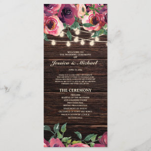 Programme Lumières de Chaîne Rustiques Fleurs Mariage Bourgo
