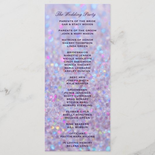 Programme Lumières Lavender Pastel Bokeh (Dos)